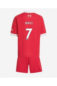 Liverpool Florian Wirtz #7 Jalkapallovaatteet Lasten Kotipeliasu 2025-26 Lyhythihainen (+ Lyhyet housut)